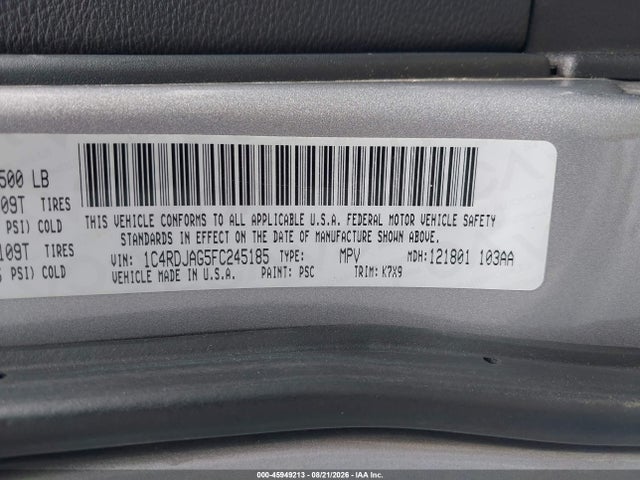 Dodge Durango Sxt 2015 1C4RDJAG5FC245185 Image 9