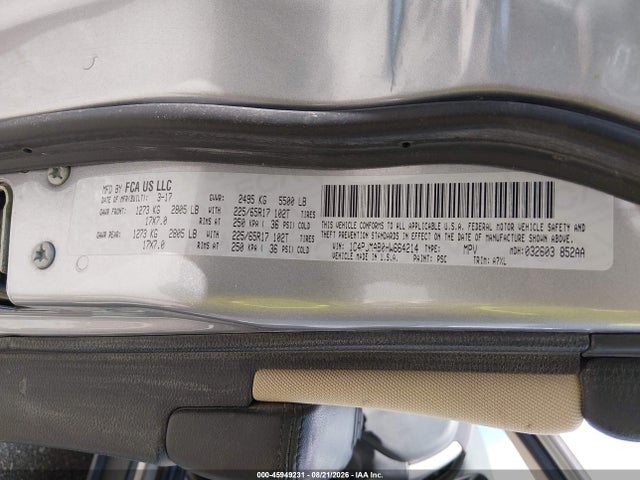 45949231 :رقم المزاد ، 1C4PJMAB0HW664214 vin ، 2017 Jeep Cherokee Sport مزاد بيع