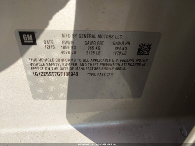 1G1ZE5ST7GF188948 Chevrolet MALIBU 1LT