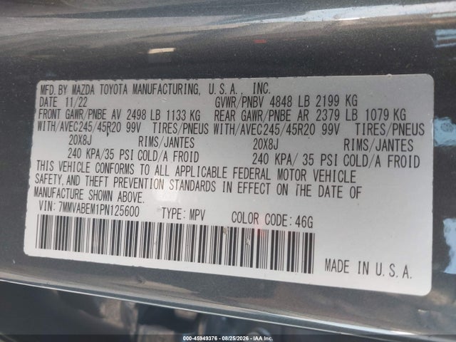 Продажа на аукционе авто 2023 Mazda Cx-50 2.5 S Premium Plus, vin: 7MMVABEM1PN125600, номер лота: 45949376
