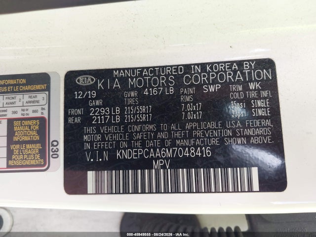 Продаж на аукціоні авто 2021 Kia Seltos Lx, vin: KNDEPCAA6M7048416, номер лоту: 45949555