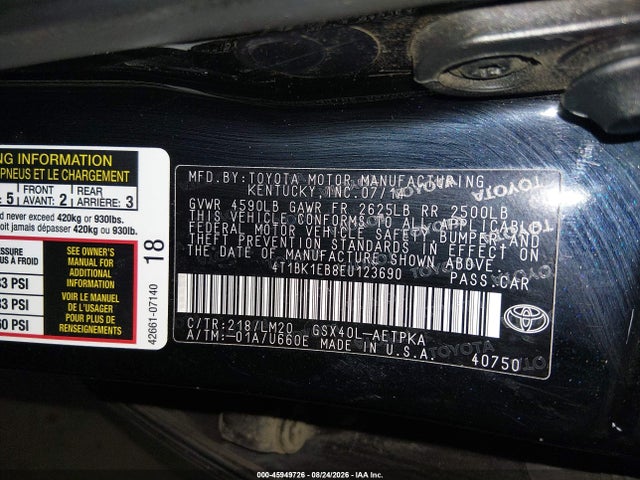Toyota AVALON LIMITED 2014 4T1BK1EB8EU123690 Image 9