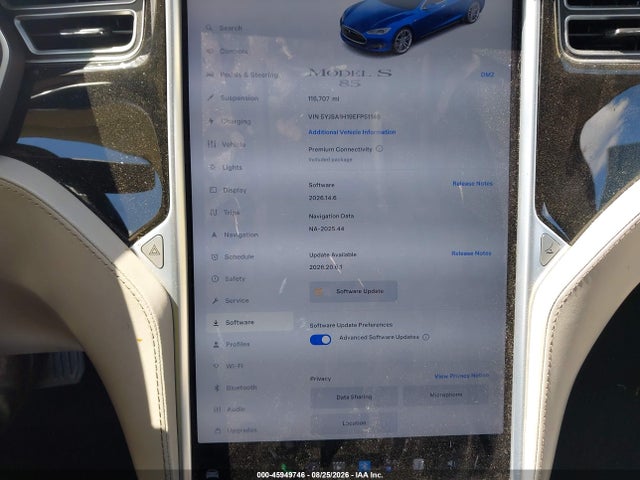 Tesla Model S P85 2014 5YJSA1H19EFP51146 Image 18