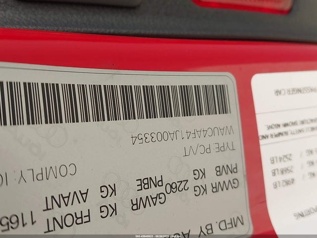 Продаж на аукціоні авто 2018 Audi S4 3.0t Premium Plus, vin: WAUC4AF41JA003354, номер лоту: 45949923