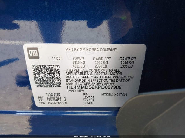 Aukcja sprzedaży 2023 Buick Encore Gx Select Fwd, vin: KL4MMDS2XPB087989, numer aukcji: 45949937