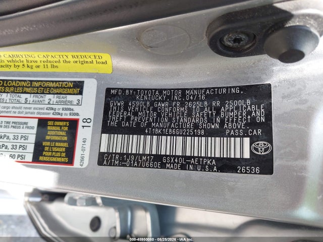 Продаж на аукціоні авто 2016 Toyota Avalon Limited, vin: 4T1BK1EB6GU225198, номер лоту: 45950080