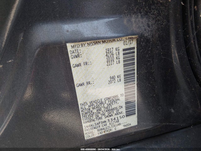 1N4AL3AP3HN334150 Nissan Altima 2.5 S
