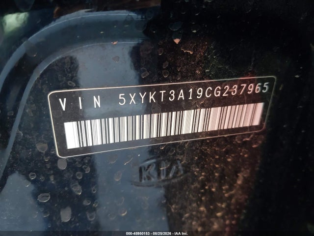 45950153 :رقم المزاد ، 5XYKT3A19CG237965 vin ، 2012 Kia Sorento Lx مزاد بيع