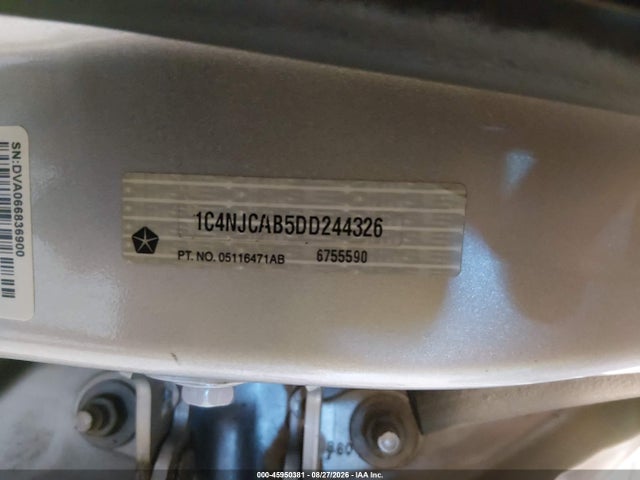 Продаж на аукціоні авто 2013 Jeep Compass Sport/north, vin: 1C4NJCAB5DD244326, номер лоту: 45950381