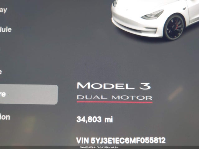 Tesla Model 3 Performance Dual Motor All-wheel Drive 2021 5YJ3E1EC6MF055812 Image 7