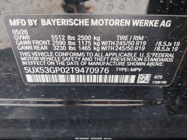 BMW X3 30 Xdrive 2026 5UX53GP02T9470976 Image 9