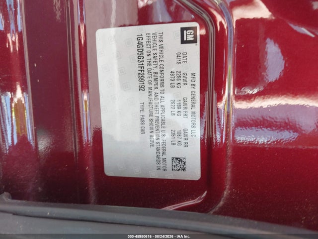 45950616 :رقم المزاد ، 1G4GD5G31FF299192 vin ، 2015 Buick Lacrosse Premium I مزاد بيع