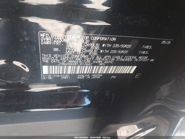 45950663 :رقم المزاد ، JTM6CRAV8TJ010662 vin ، 2026 Toyota Rav4 Xse مزاد بيع