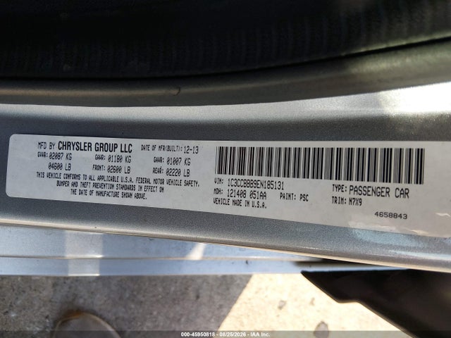 Aukcja sprzedaży 2014 Chrysler 200 Touring, vin: 1C3CCBBB9EN185131, numer aukcji: 45950818