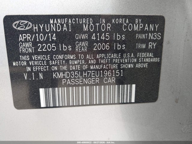 Aukcja sprzedaży 2014 Hyundai Elantra Gt, vin: KMHD35LH7EU196151, numer aukcji: 45950822