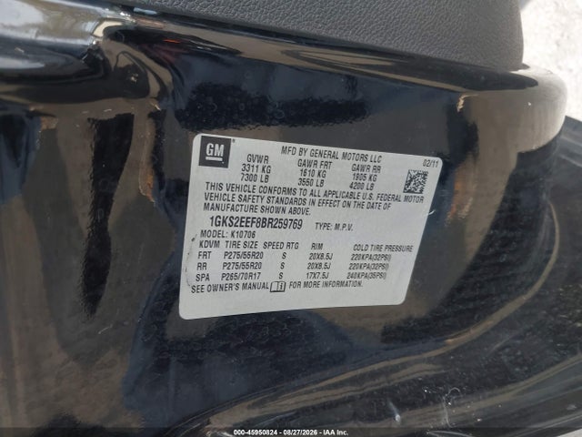 Aukcja sprzedaży 2011 Gmc Yukon Denali, vin: 1GKS2EEF8BR259769, numer aukcji: 45950824