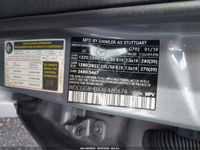 Aukcja sprzedaży 2010 Mercedes-benz Glk 350 4matic, vin: WDCGG8HBXAF460676, numer aukcji: 45950829