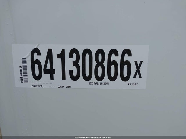 45951066 :رقم المزاد ، 1L9TM727171317871 vin ، 2007 Legend Trailmaster Enclosed Trailer مزاد بيع