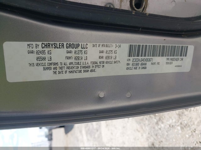 Продаж на аукціоні авто 2014 Dodge Charger Sxt Plus, vin: 2C3CDXJG4EH263671, номер лоту: 45951217