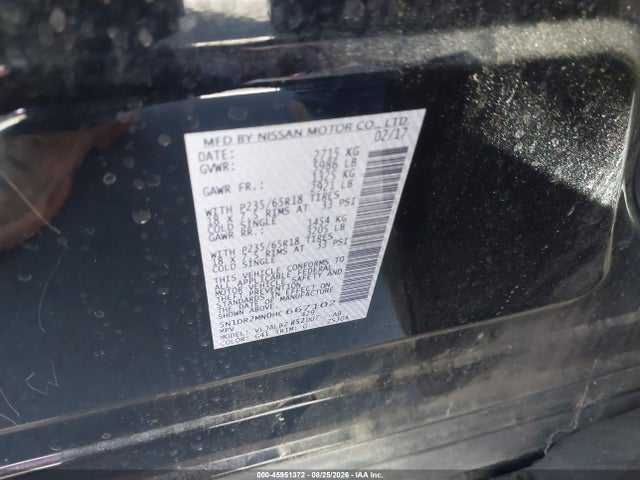 5N1DR2MN0HC667102 Nissan Pathfinder S