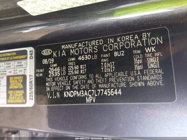 KIA Sportage Lx 2020 KNDPM3AC7L7745644 Image 9