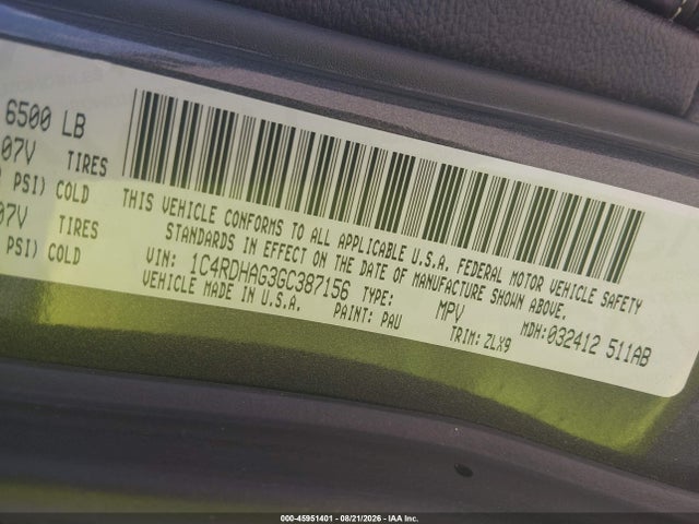 Dodge Durango Sxt 2016 1C4RDHAG3GC387156 Image 9