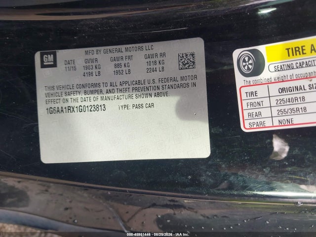 Продажа на аукционе авто 2016 Cadillac Ats Standard, vin: 1G6AA1RX1G0123813, номер лота: 45951446