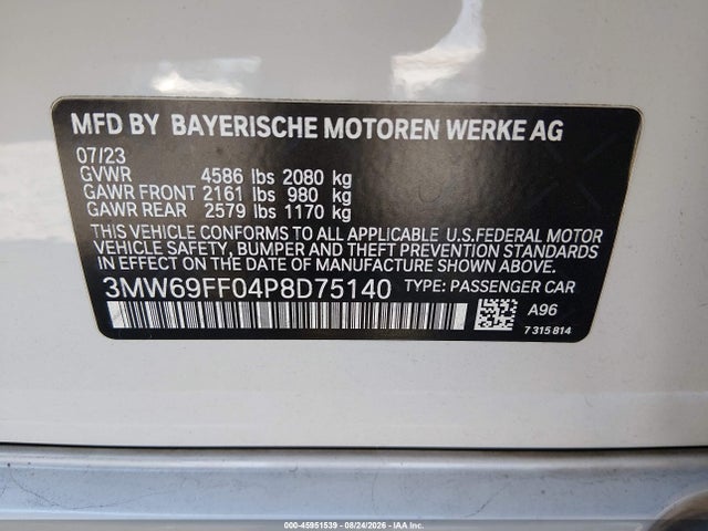 BMW 330I 2023 3MW69FF04P8D75140 Image 9