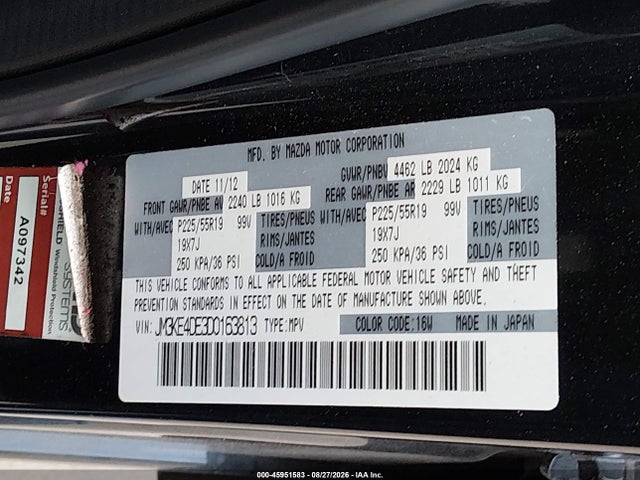 Продаж на аукціоні авто 2013 Mazda Cx-5 Grand Touring, vin: JM3KE4DE3D0163813, номер лоту: 45951583