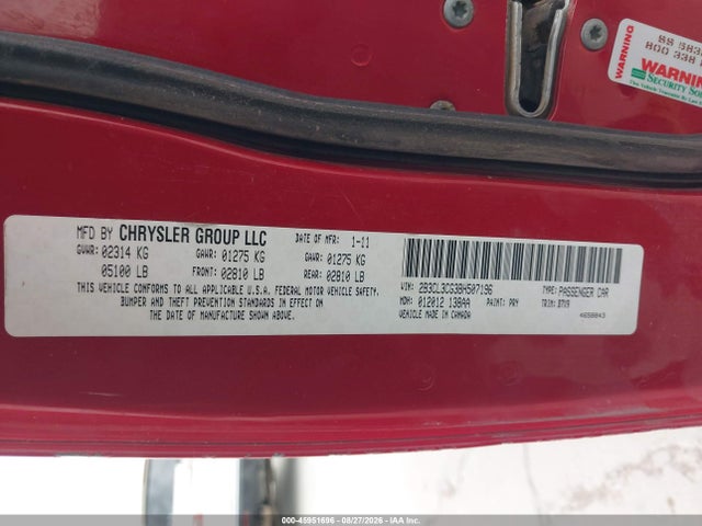 Aukcja sprzedaży 2011 Dodge Charger, vin: 2B3CL3CG3BH507196, numer aukcji: 45951696