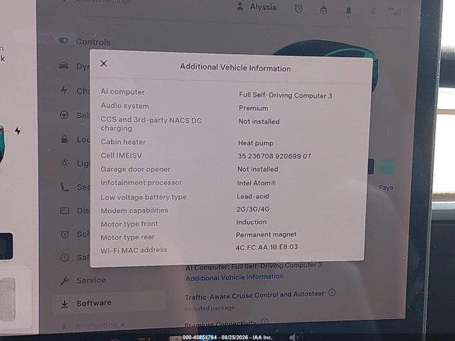 Aukcja sprzedaży 2021 Tesla Model Y Long Range Dual Motor All-wheel Drive, vin: 5YJYGDEE3MF234053, numer aukcji: 45951764