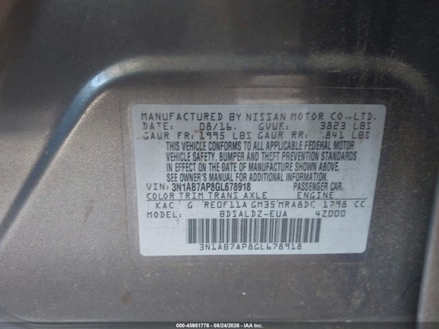 Nissan SENTRA SV 2016 3N1AB7AP8GL678918 Image 9
