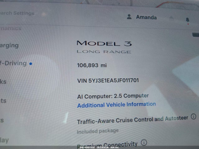 Tesla Model 3 Long Range/mid Range 2018 5YJ3E1EA5JF011701 Image 13