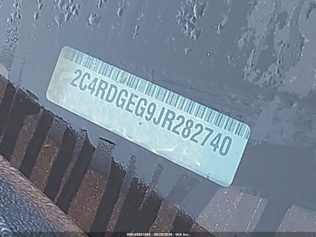 Aukcja sprzedaży 2018 Dodge Grand Caravan Gt, vin: 2C4RDGEG9JR282740, numer aukcji: 45951865