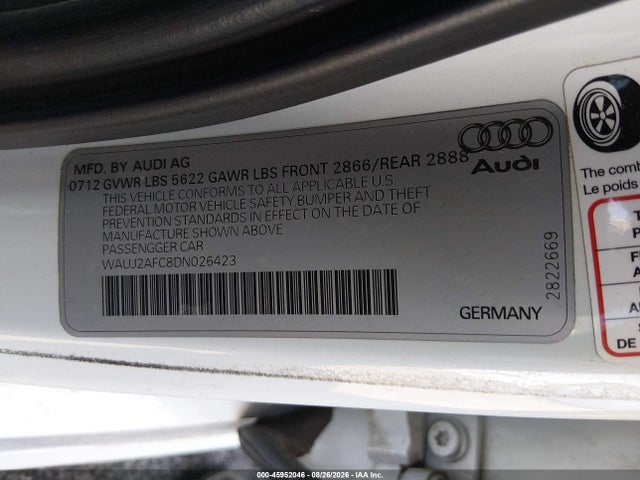 Продаж на аукціоні авто 2013 Audi S6 4.0t Prestige, vin: WAUJ2AFC8DN026423, номер лоту: 45952046