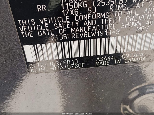 Toyota RAV4 LE 2014 2T3BFREV6EW191149 Image 9