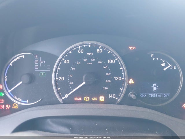 45952290 :رقم المزاد ، JTHKD5BH2G2252696 vin ، 2016 Lexus Ct 200h مزاد بيع