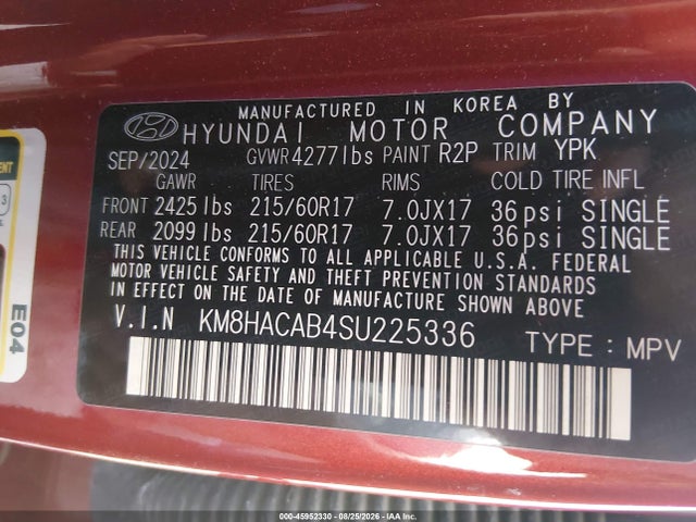 Hyundai Kona Se 2025 KM8HACAB4SU225336 Image 9