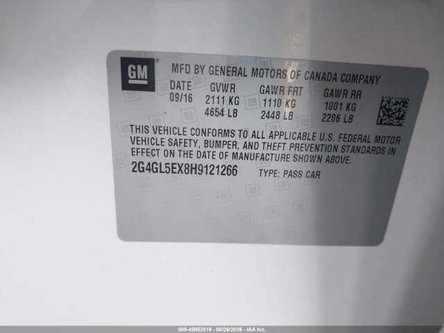 Продажа на аукционе авто 2017 Buick Regal Turbo Sport Touring, vin: 2G4GL5EX8H9121266, номер лота: 45952516