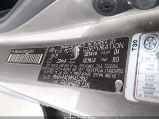 Продажа на аукционе авто 2011 Kia Forte Ex, vin: KNAFU4A20B5452832, номер лота: 45952525