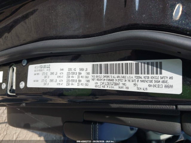 Продаж на аукціоні авто 2015 Jeep Cherokee Limited, vin: 1C4PJLDB1FW738047, номер лоту: 45952723