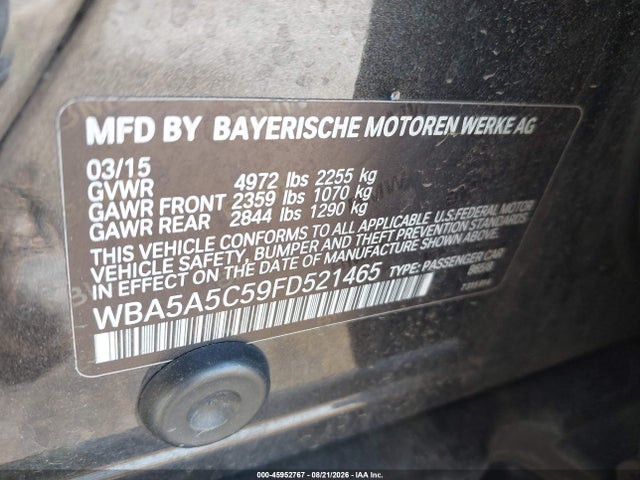 WBA5A5C59FD521465 BMW 528I