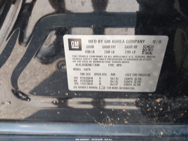 Продаж на аукціоні авто 2019 Buick Encore Fwd Preferred, vin: KL4CJASB2KB773598, номер лоту: 45952857