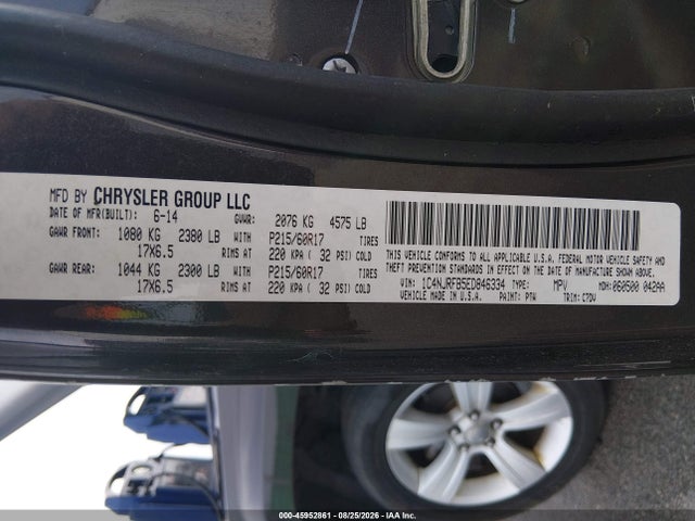 Aukcja sprzedaży 2014 Jeep Patriot Latitude, vin: 1C4NJRFB5ED846334, numer aukcji: 45952861