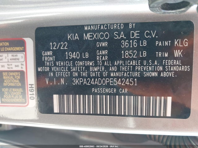 KIA RIO S 2023 3KPA24AD0PE542451 Image 9