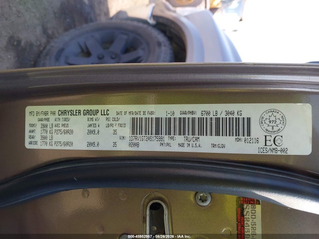 45952957 :رقم المزاد ، 1D7RV1GT2AS175991 vin ، 2010 Dodge Ram 1500 Laramie مزاد بيع