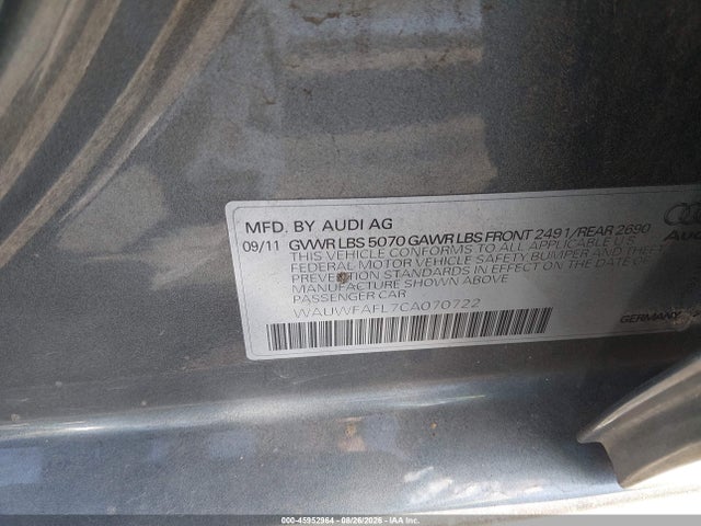 Продаж на аукціоні авто 2012 Audi A4 2.0t Premium Plus, vin: WAUWFAFL7CA070722, номер лоту: 45952964