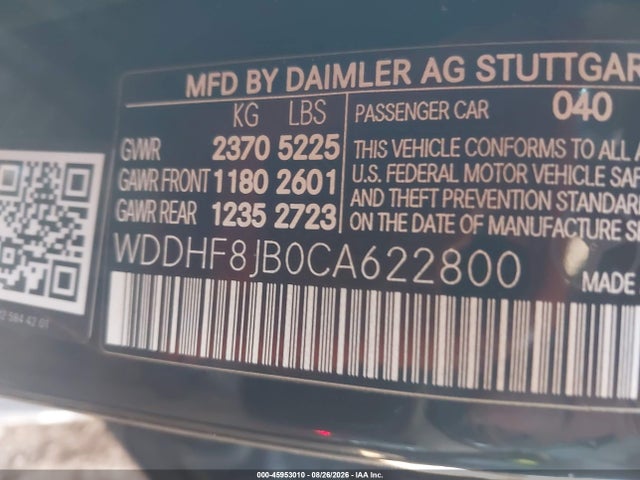 Aukcja sprzedaży 2012 Mercedes-benz E 350 4matic, vin: WDDHF8JB0CA622800, numer aukcji: 45953010