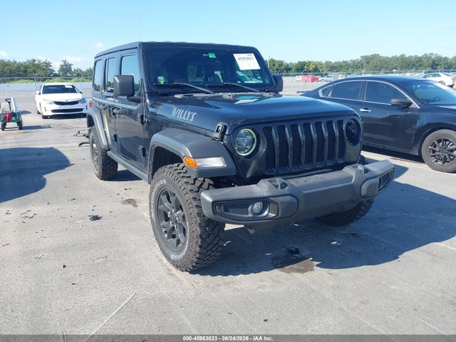 Продажа на аукционе авто 2021 Jeep Wrangler Unlimited Willys 4x4, vin: 1C4HJXDN1MW685840, номер лота: 45953023