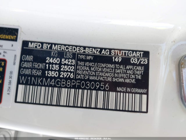 2023 Mercedes-benz Glc 300 Suv მანქანა იყიდება აუქციონზე, vin: W1NKM4GB8PF030956, აუქციონის ნომერი: 45953192